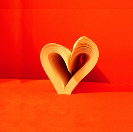 heart shaped book pages